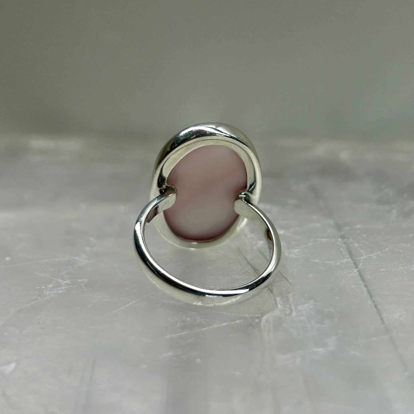 Pink Shell (Size R/S) Ring