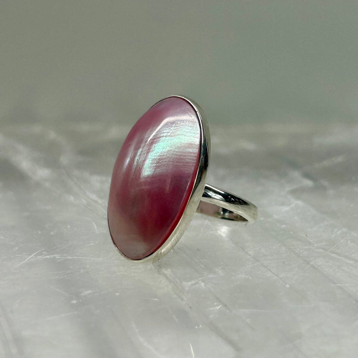 Pink Shell (Size P) Ring