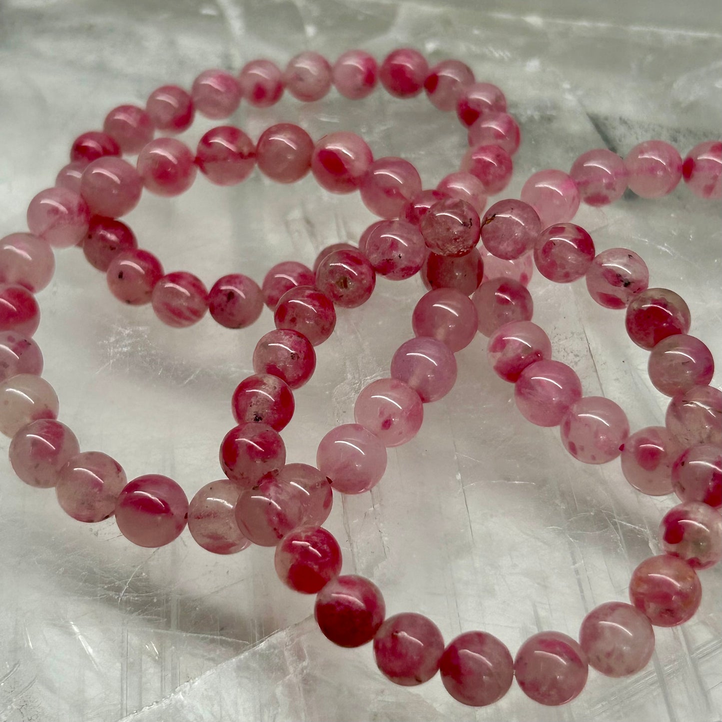 Cherry Rhodanite 8mm Bracelets