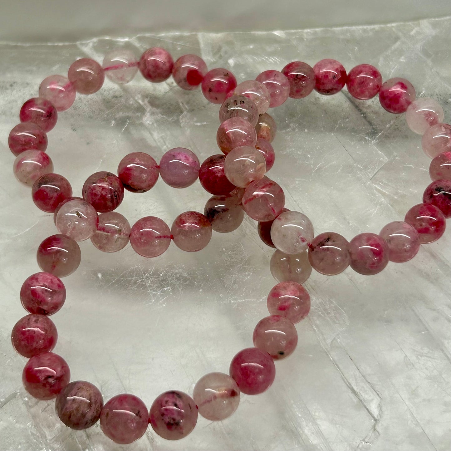 Cherry Rhodanite 10mm Bracelets