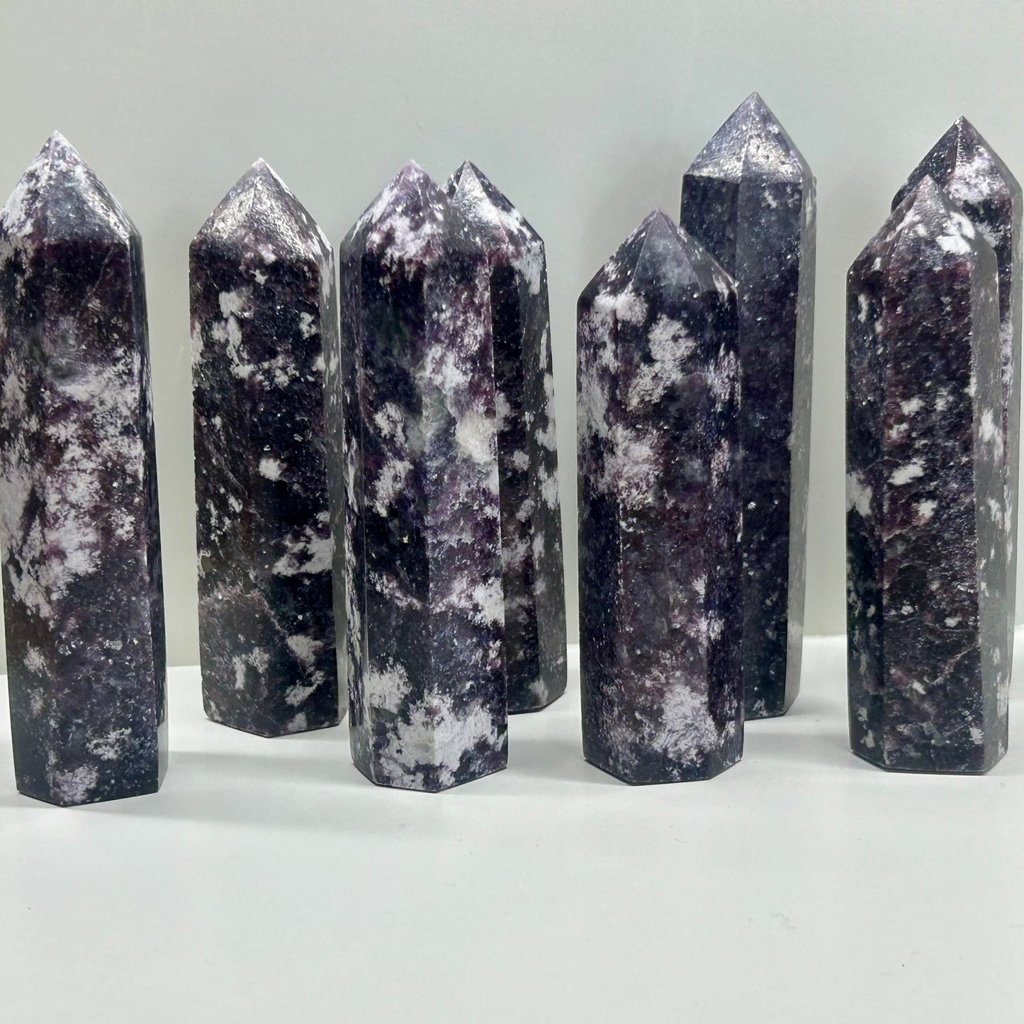 Lepidolite Towers (8.5-10cm tall)