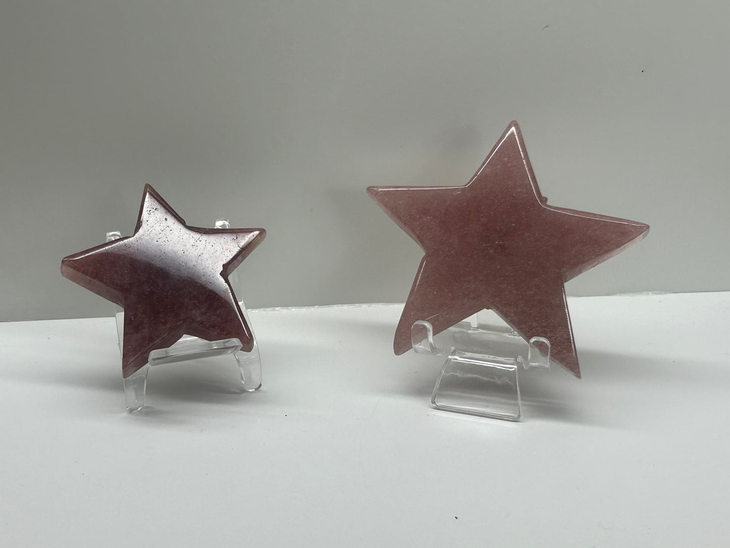 Strawberry Quartz Star Carving