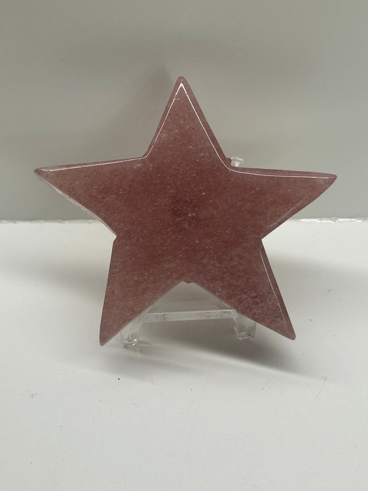 Strawberry Quartz Star Carving