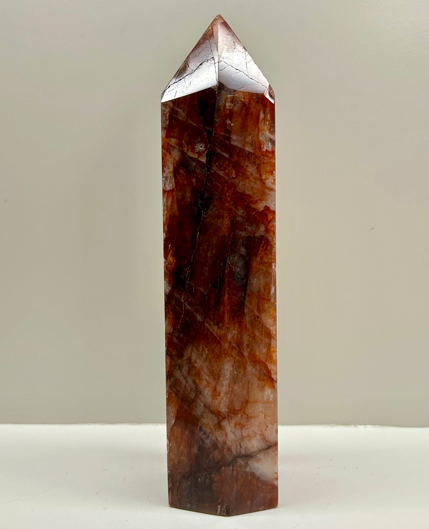 Fire Quartz Tower 4 (20cm Tall)