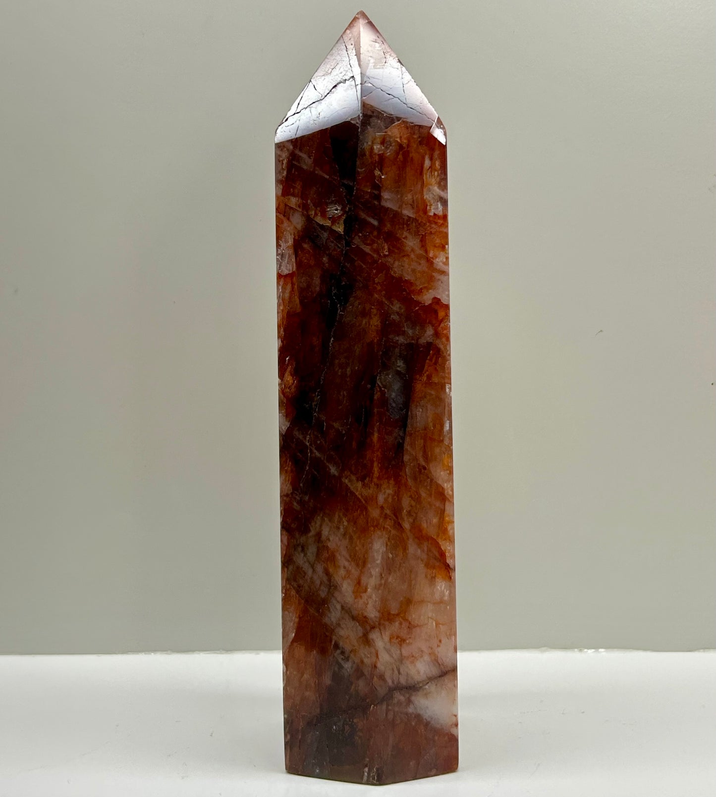 Fire Quartz Tower 4 (20cm Tall)