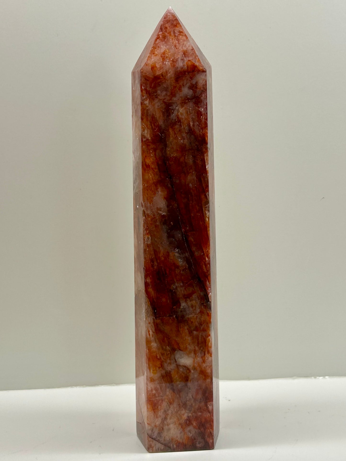 Fire Quartz Tower 6 (21.5cm Tall)