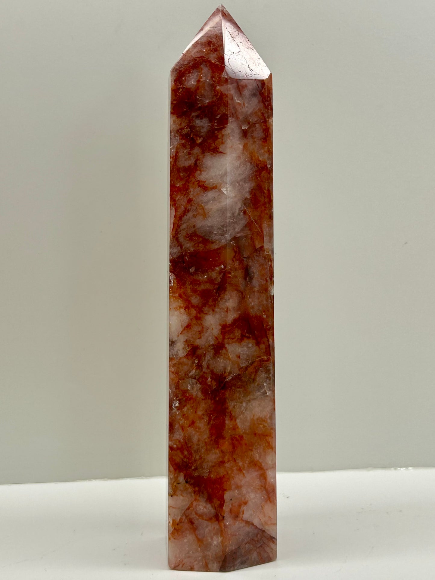 Fire Quartz Tower 6 (21.5cm Tall)
