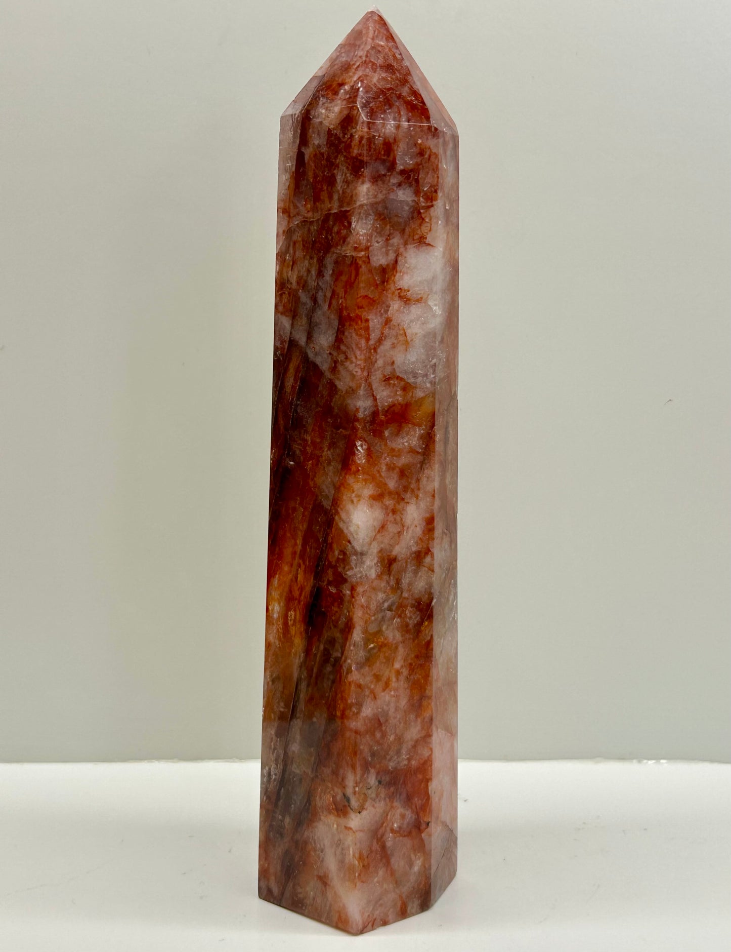 Fire Quartz Tower 6 (21.5cm Tall)