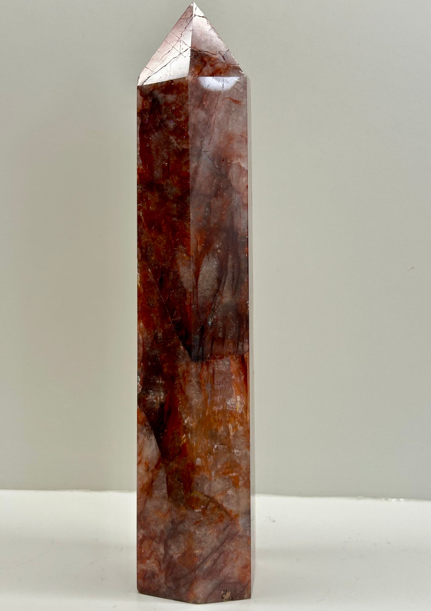 Fire Quartz Tower 6 (21.5cm Tall)