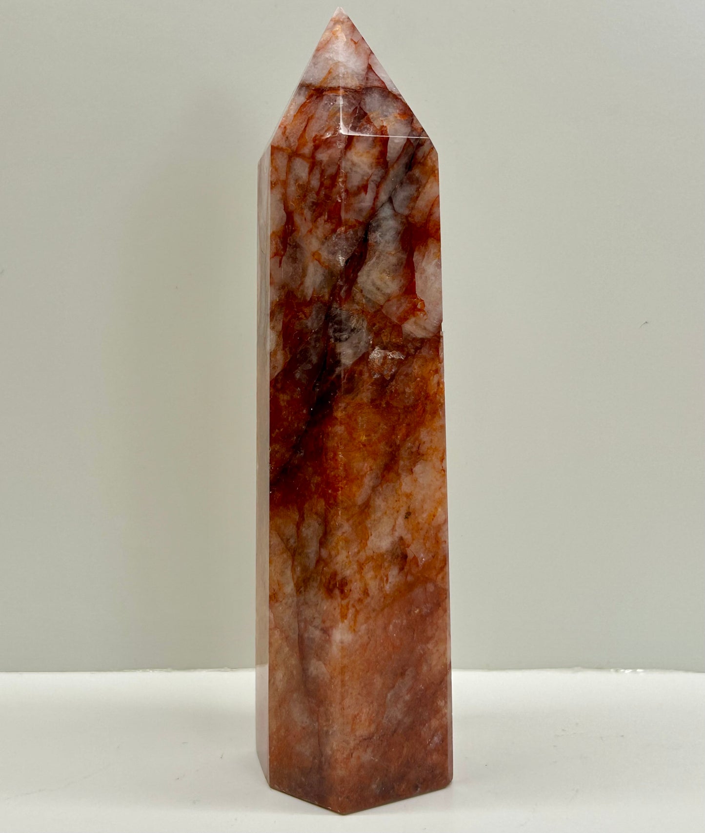 Fire Quartz Tower 5 (19cm Tall)