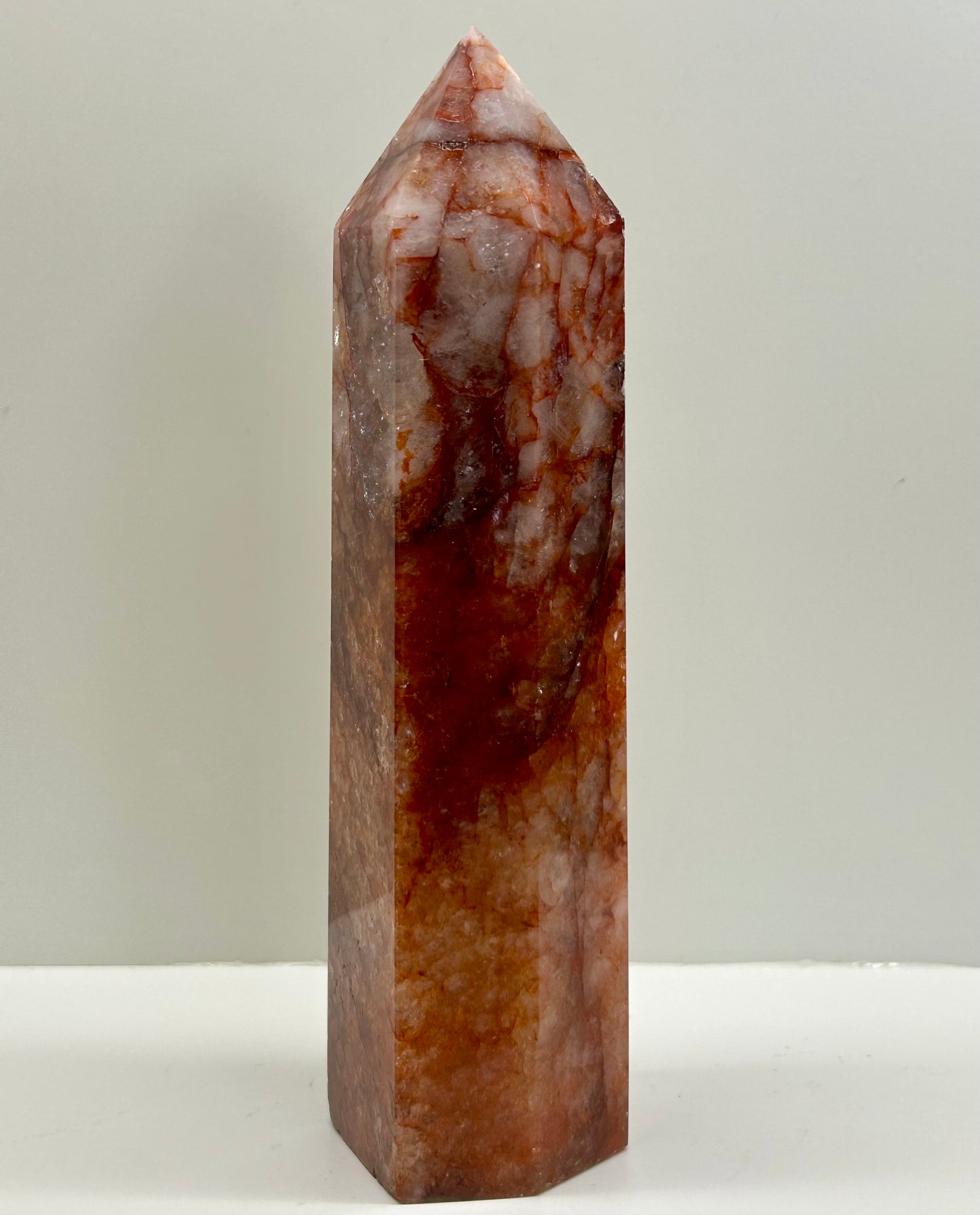 Fire Quartz Tower 5 (19cm Tall)