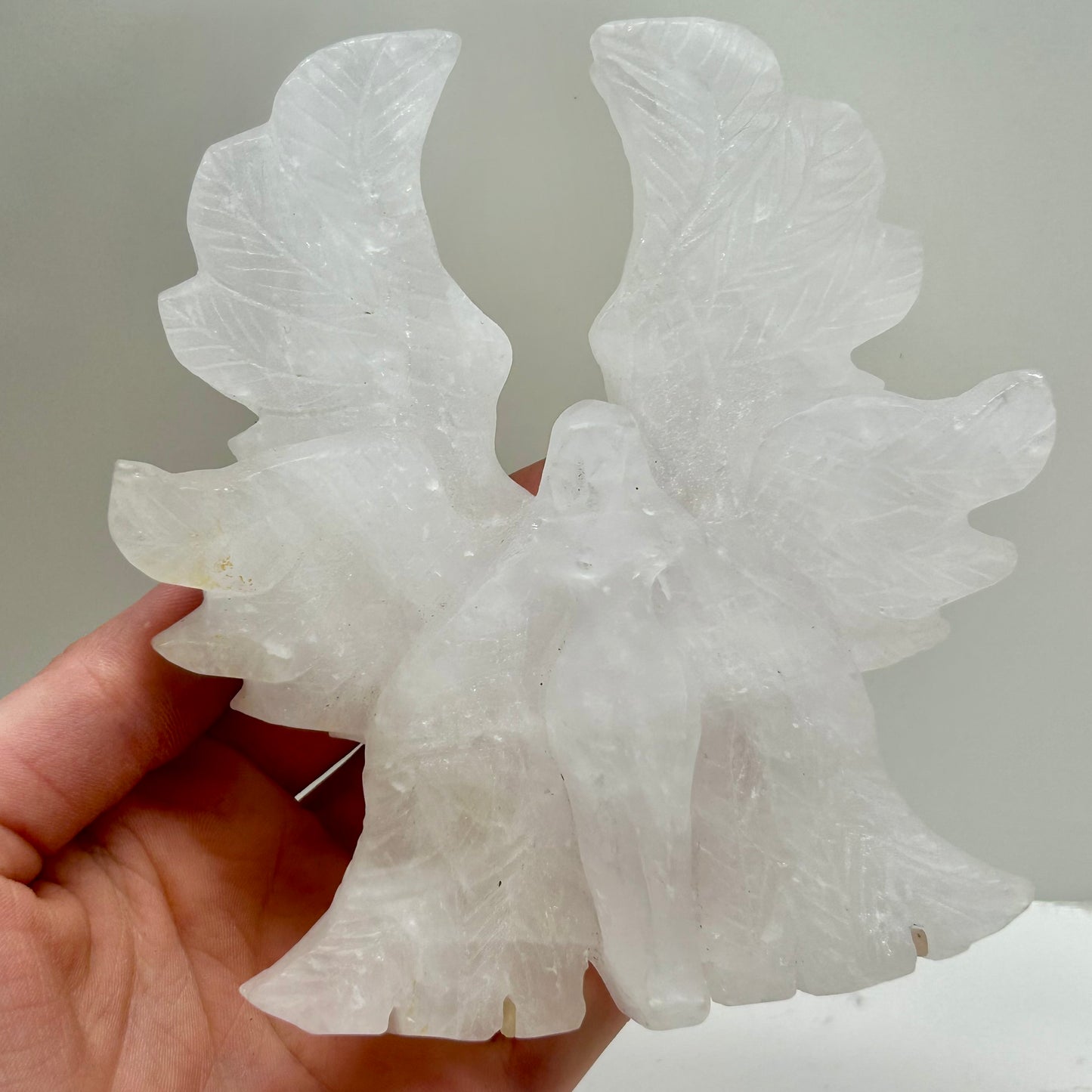 Clear Quartz Fairy Carving