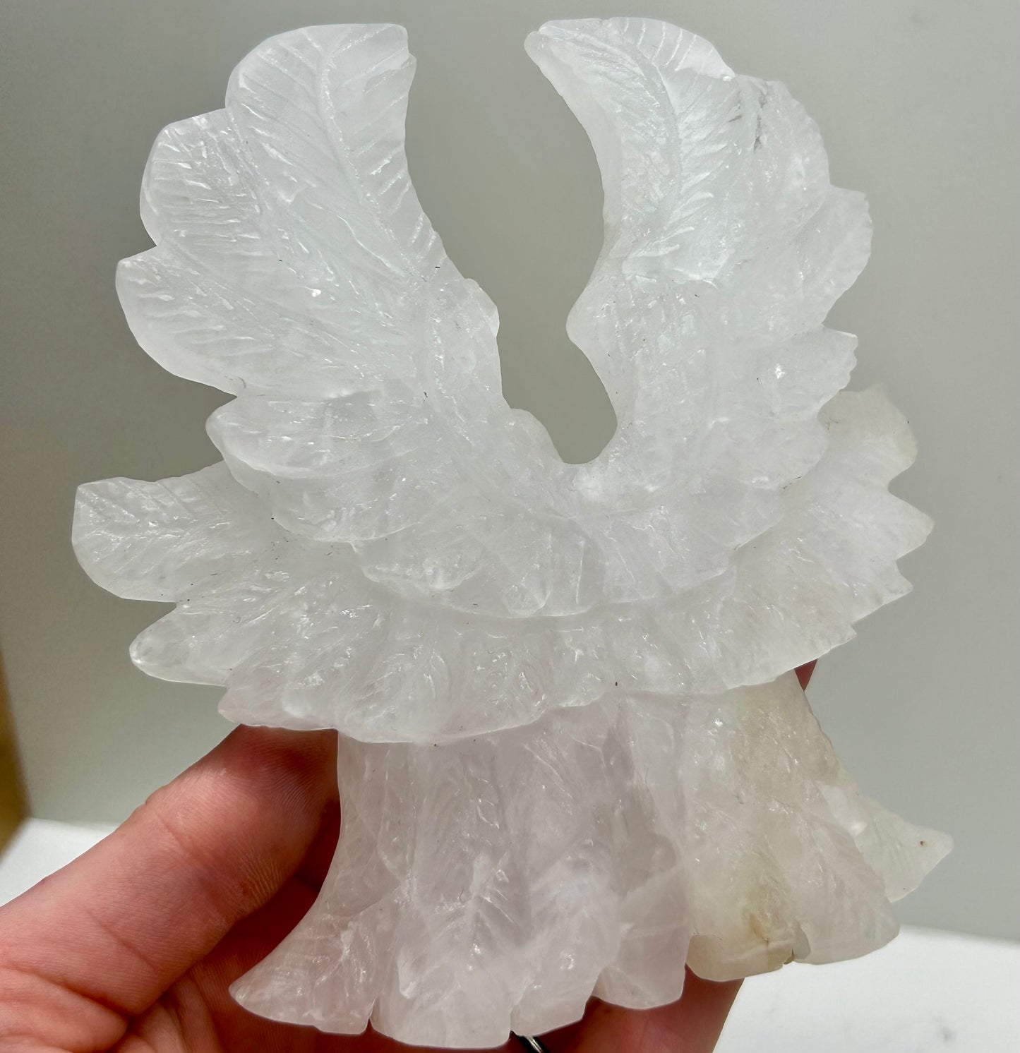 Clear Quartz Fairy Carving