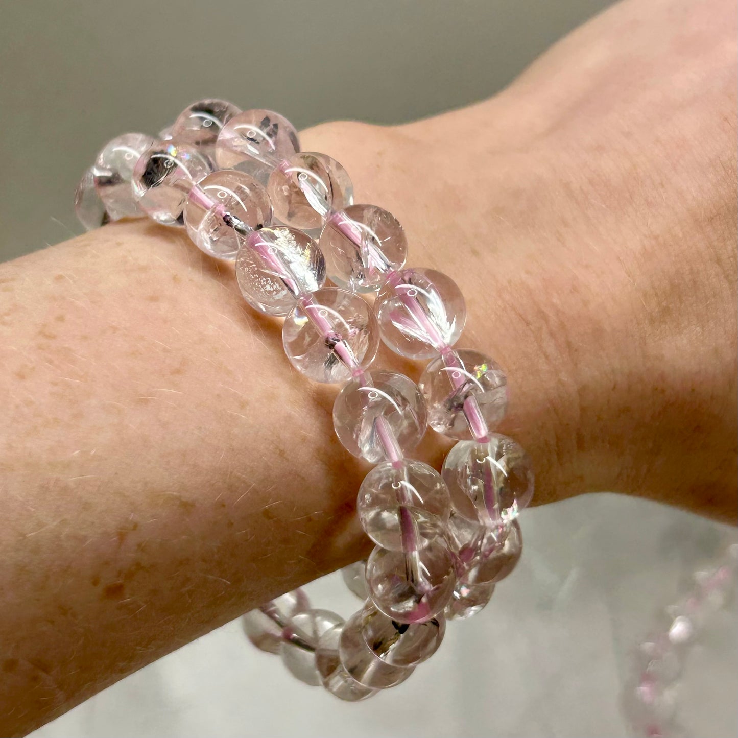 Pink Fire Quartz 8mm Bracelets
