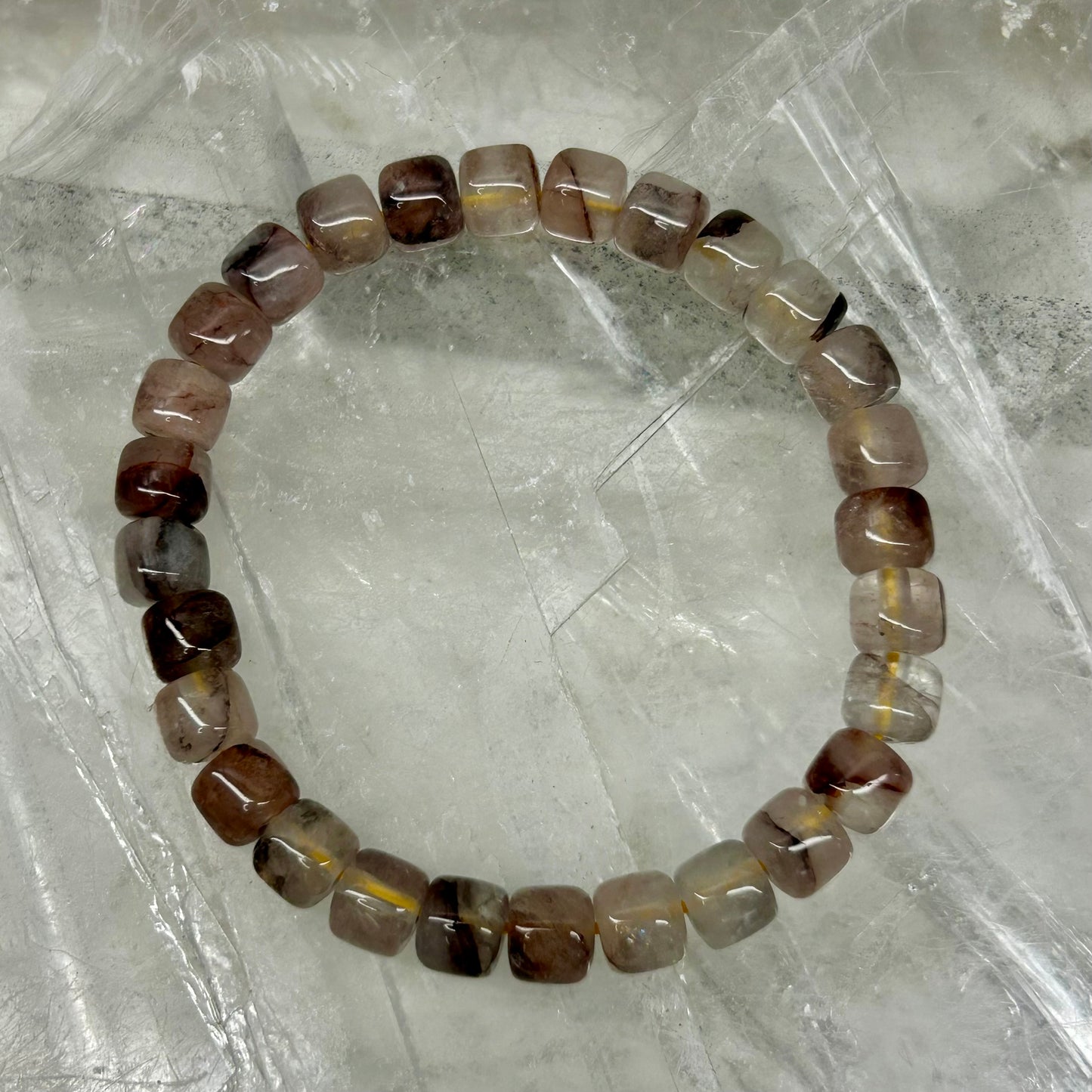 Fire Quartz Cubed Bracelets