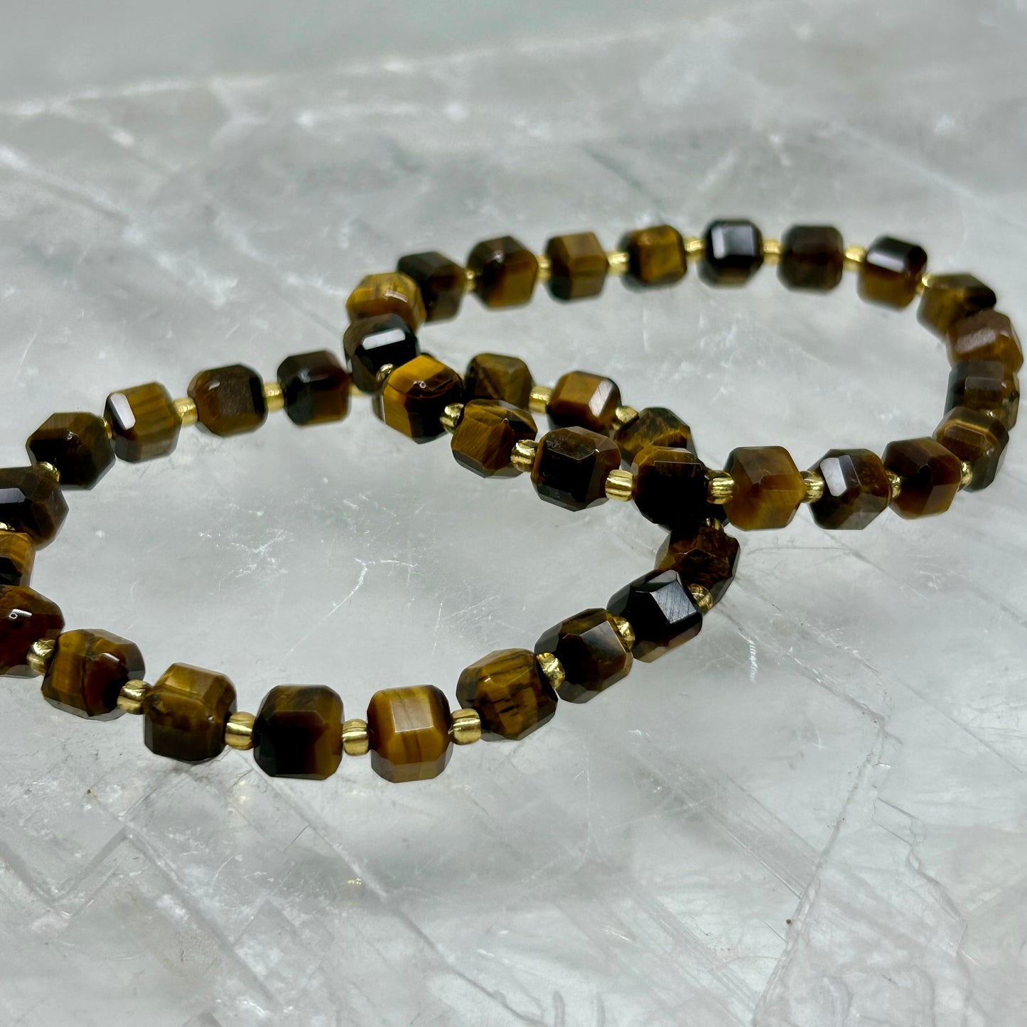 Tigeres Eye Cubed Bracelets