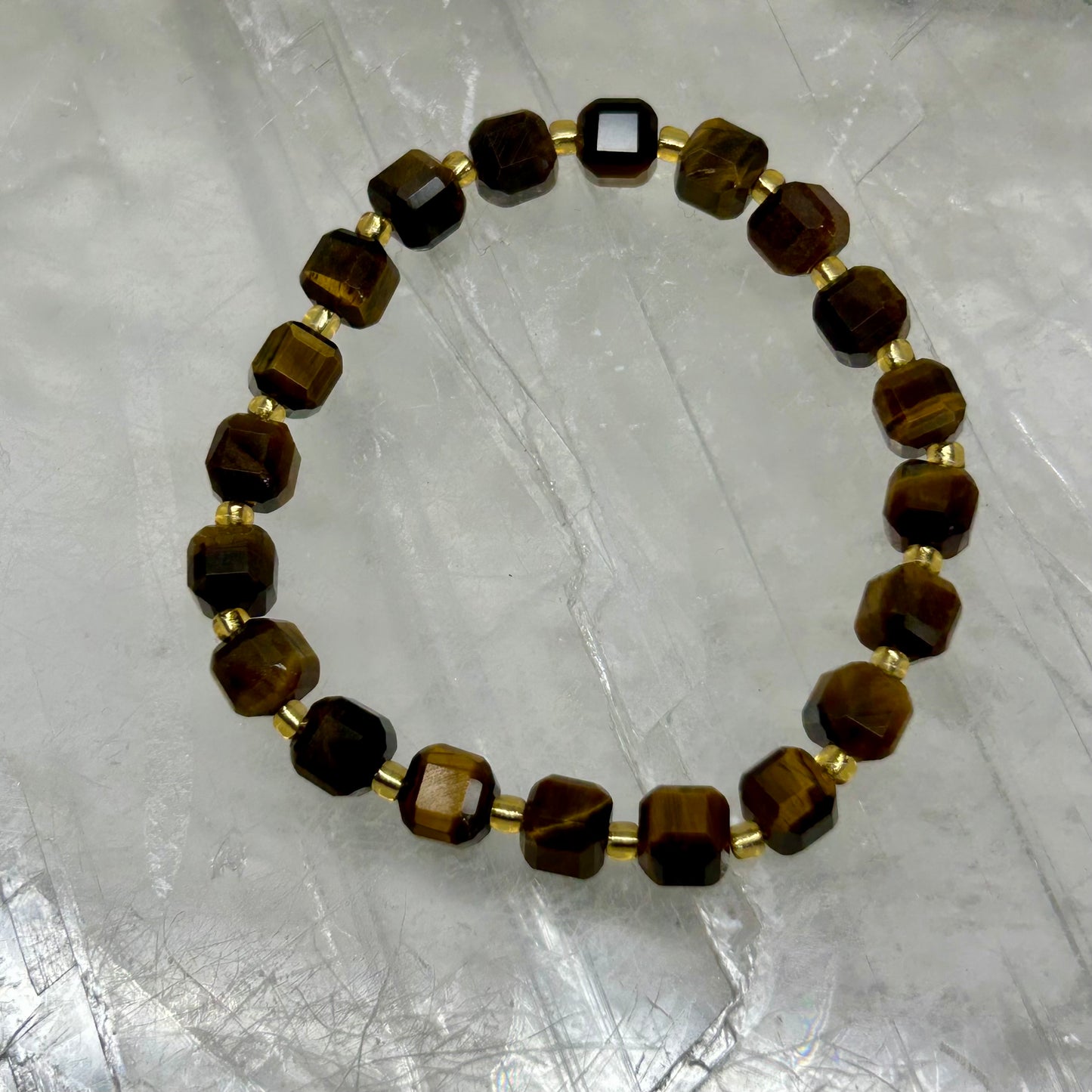 Tigeres Eye Cubed Bracelets