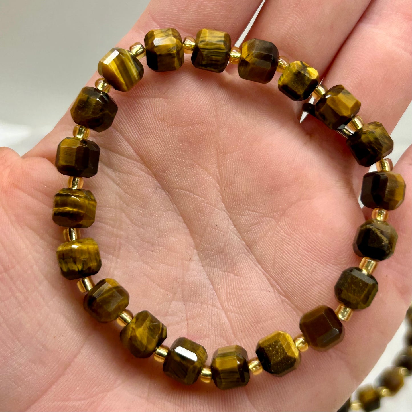 Tigeres Eye Cubed Bracelets