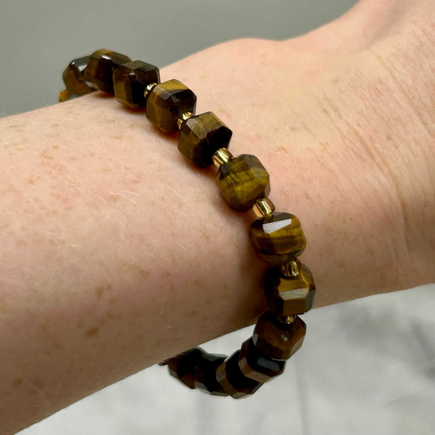 Tigeres Eye Cubed Bracelets