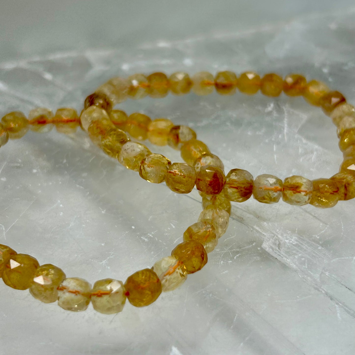 Fire Quartz Cubed Bracelets