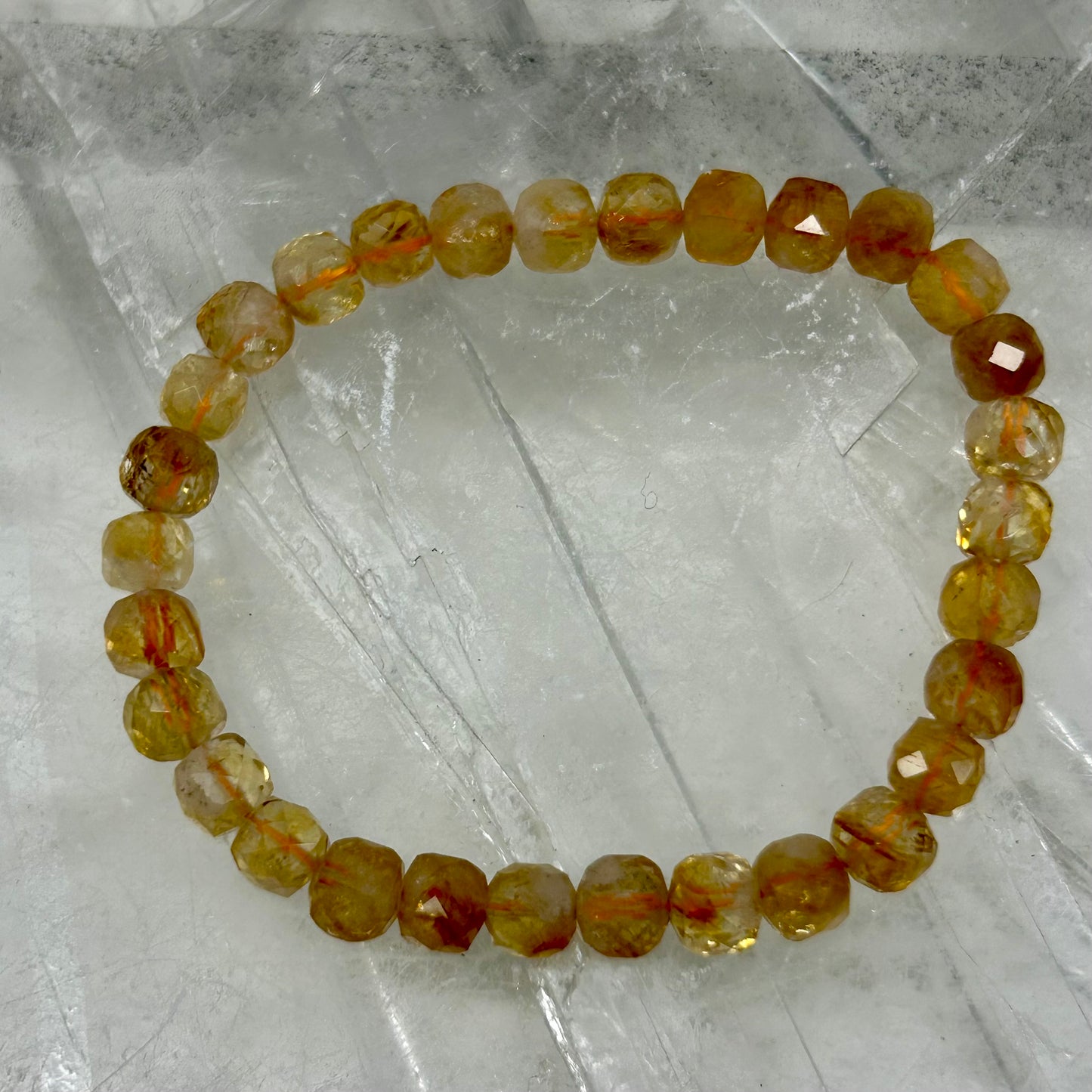 Fire Quartz Cubed Bracelets