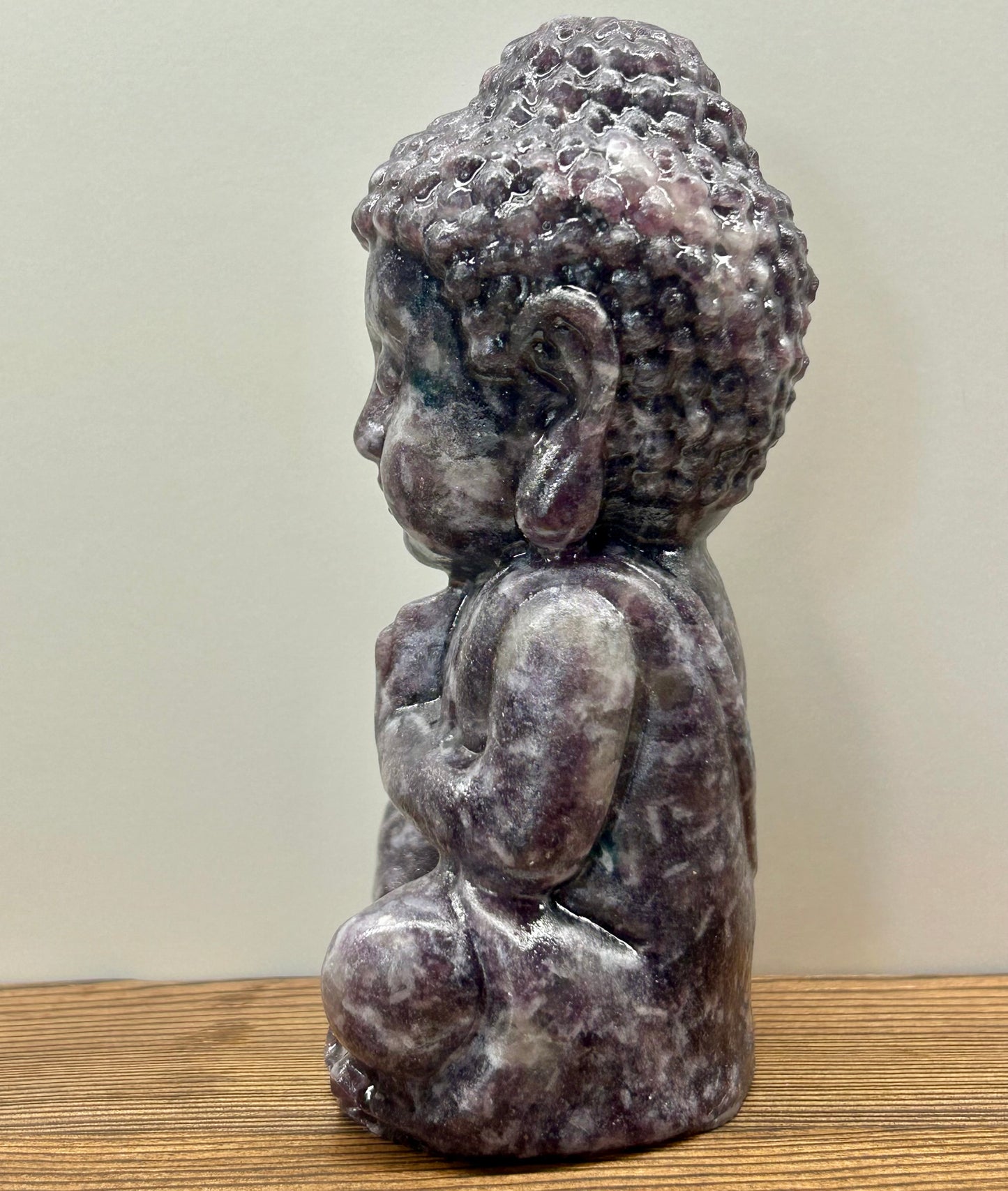 Lepidolite Buddha (12cm Tall)