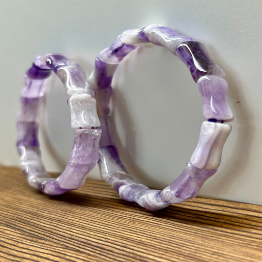 Dream Amethyst Bamboo Bracelets