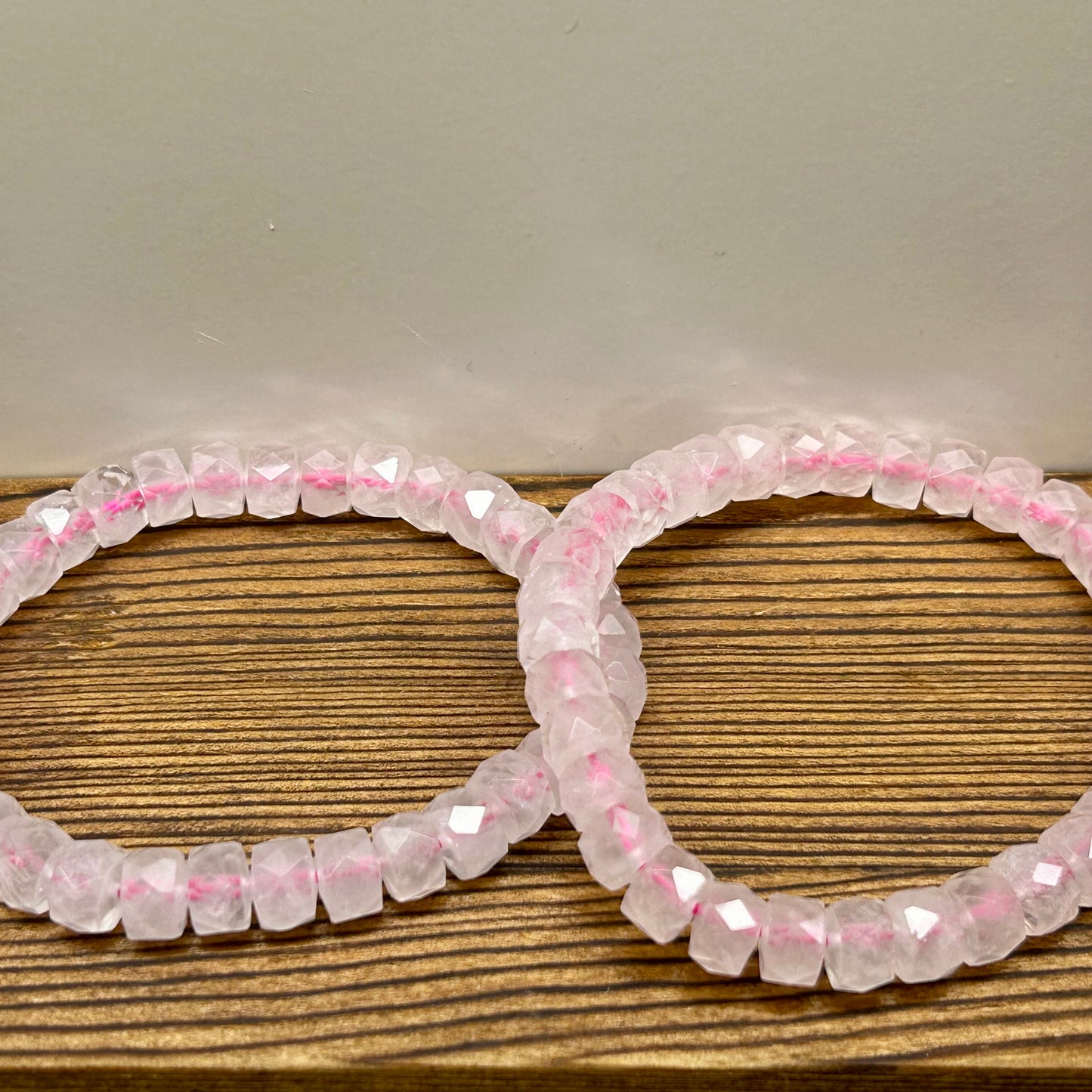 Rose Quartz Faceted Bracelets