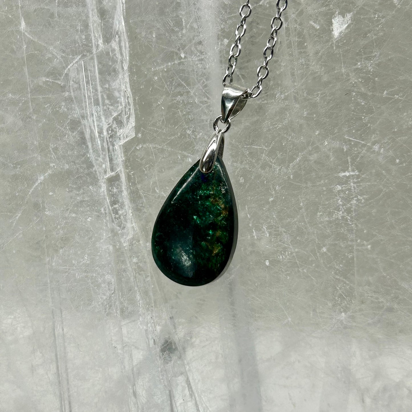 Green Lepidolite 925 Pendant