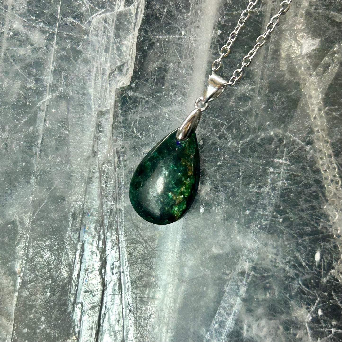 Green Lepidolite 925 Pendant