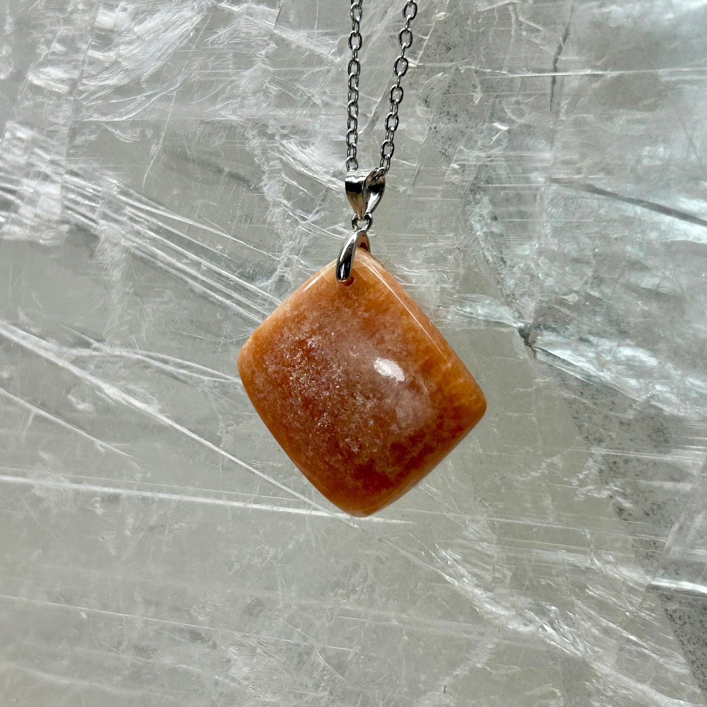 Peach MoonStone 925 Pendant (56)