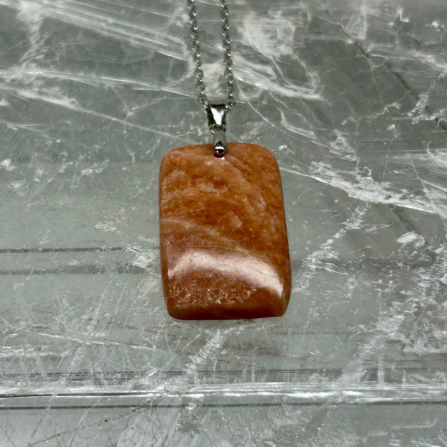 Peach MoonStone 925 Pendant (55)