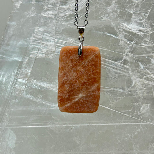 Peach MoonStone 925 Pendant (55)