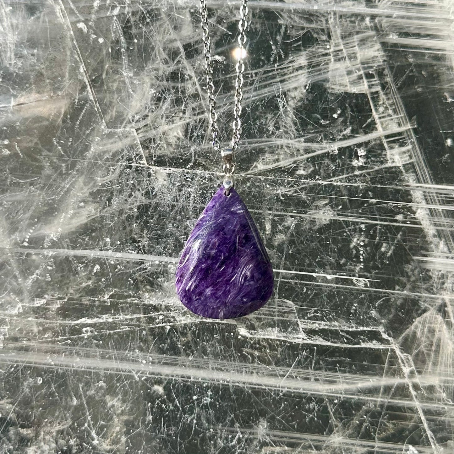 925 Teardrop Chorite Pendant