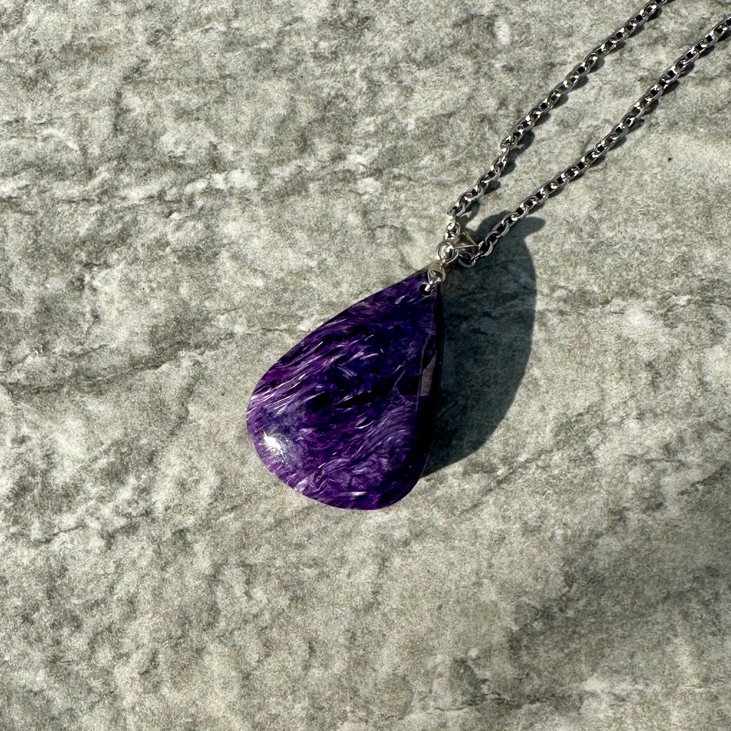 925 Teardrop Chorite Pendant