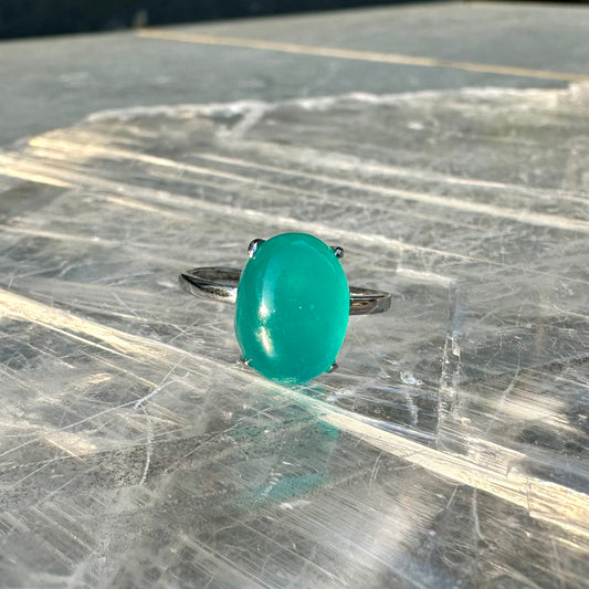 Adjustable Amazonite  925 Rings