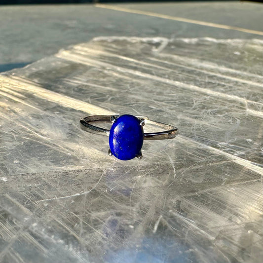 Adjustable Lapis 925 Ring