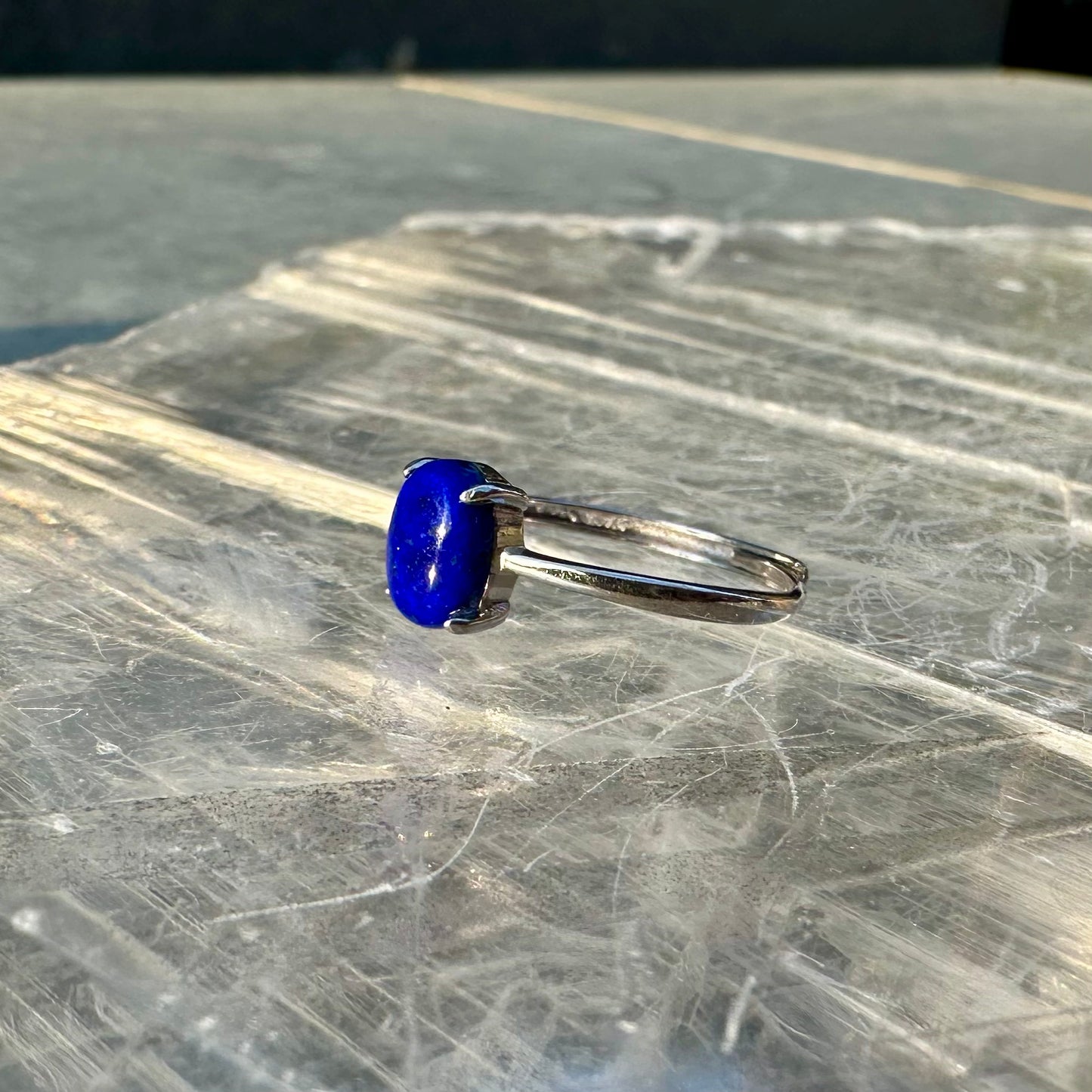 Adjustable Lapis 925 Ring
