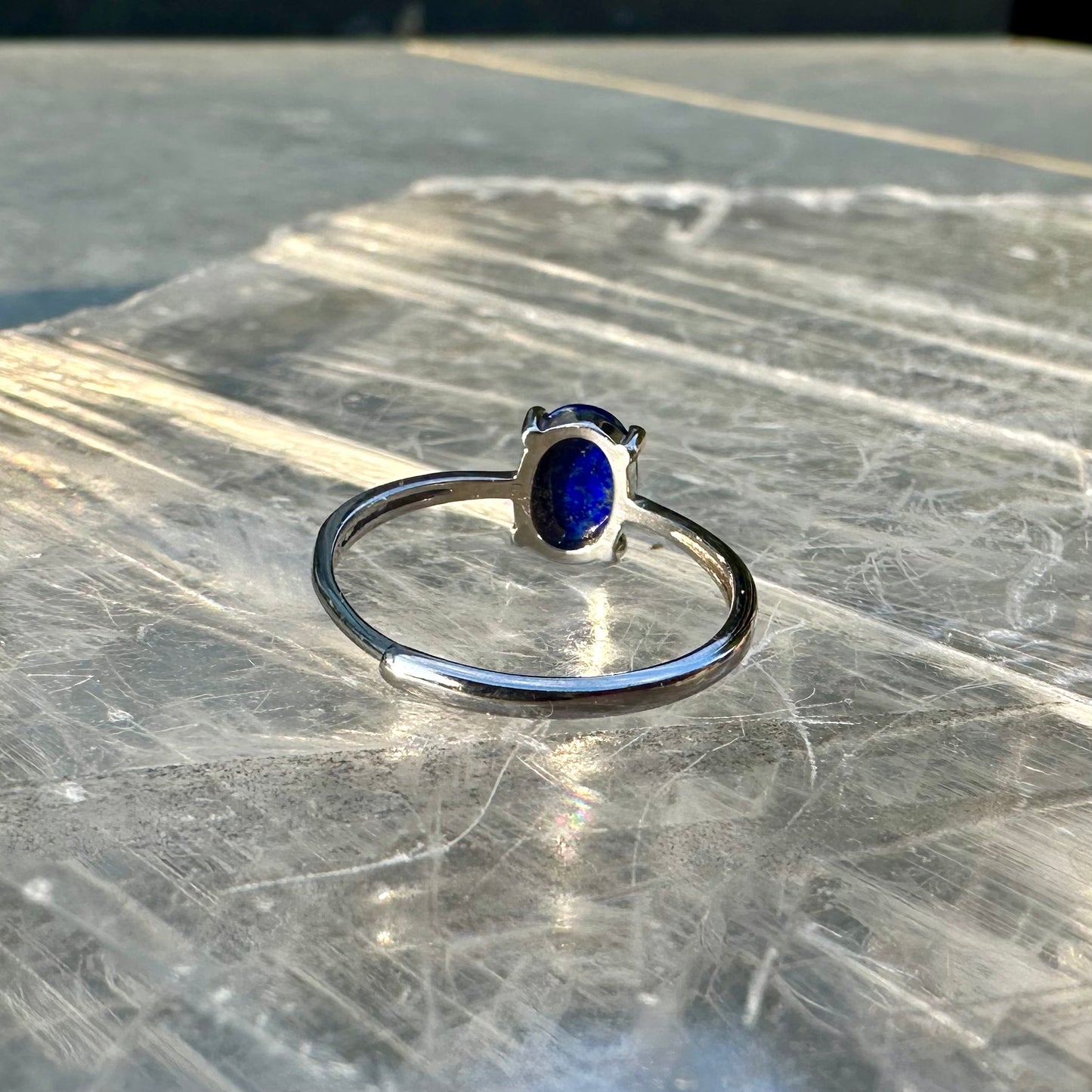 Adjustable Lapis 925 Ring