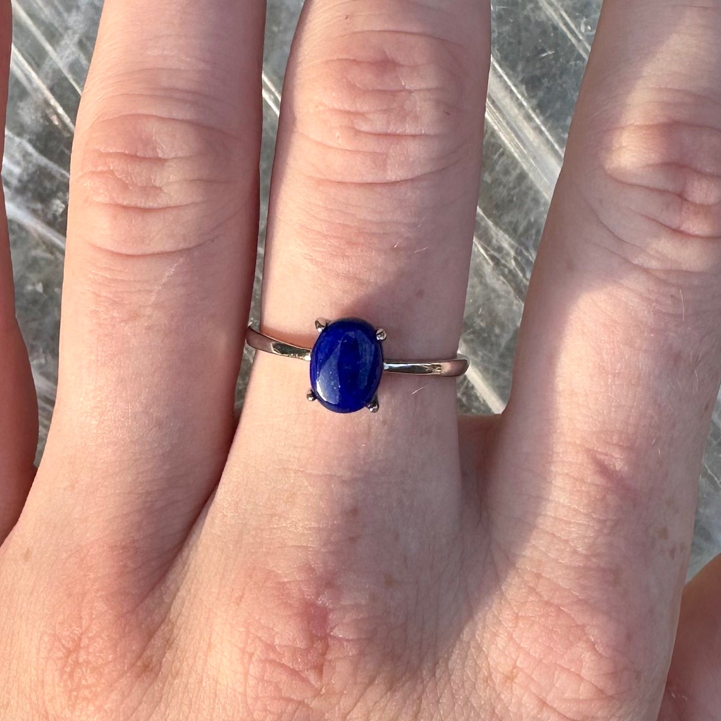 Adjustable Lapis 925 Ring