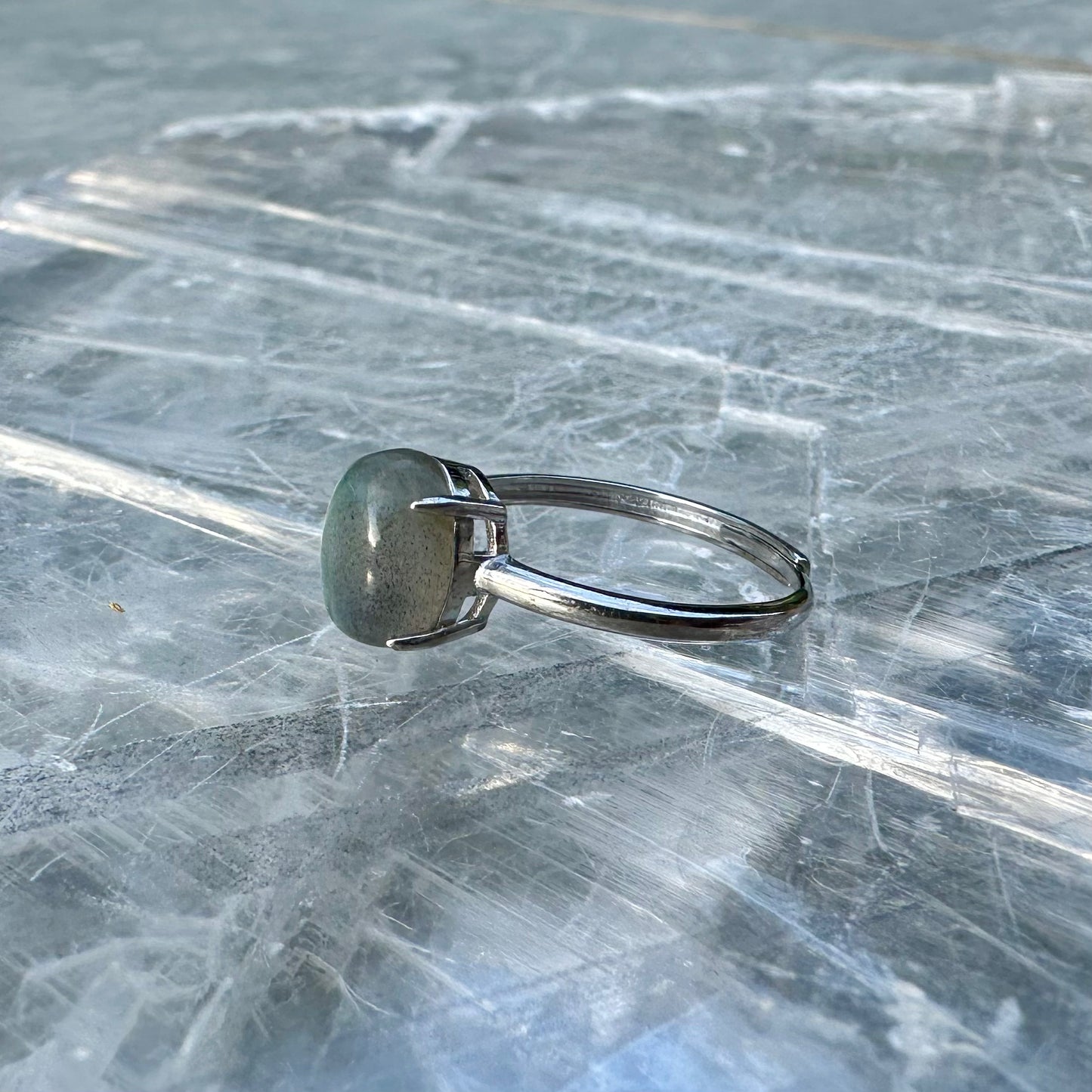 Adjustable Labradorite 925 Ring