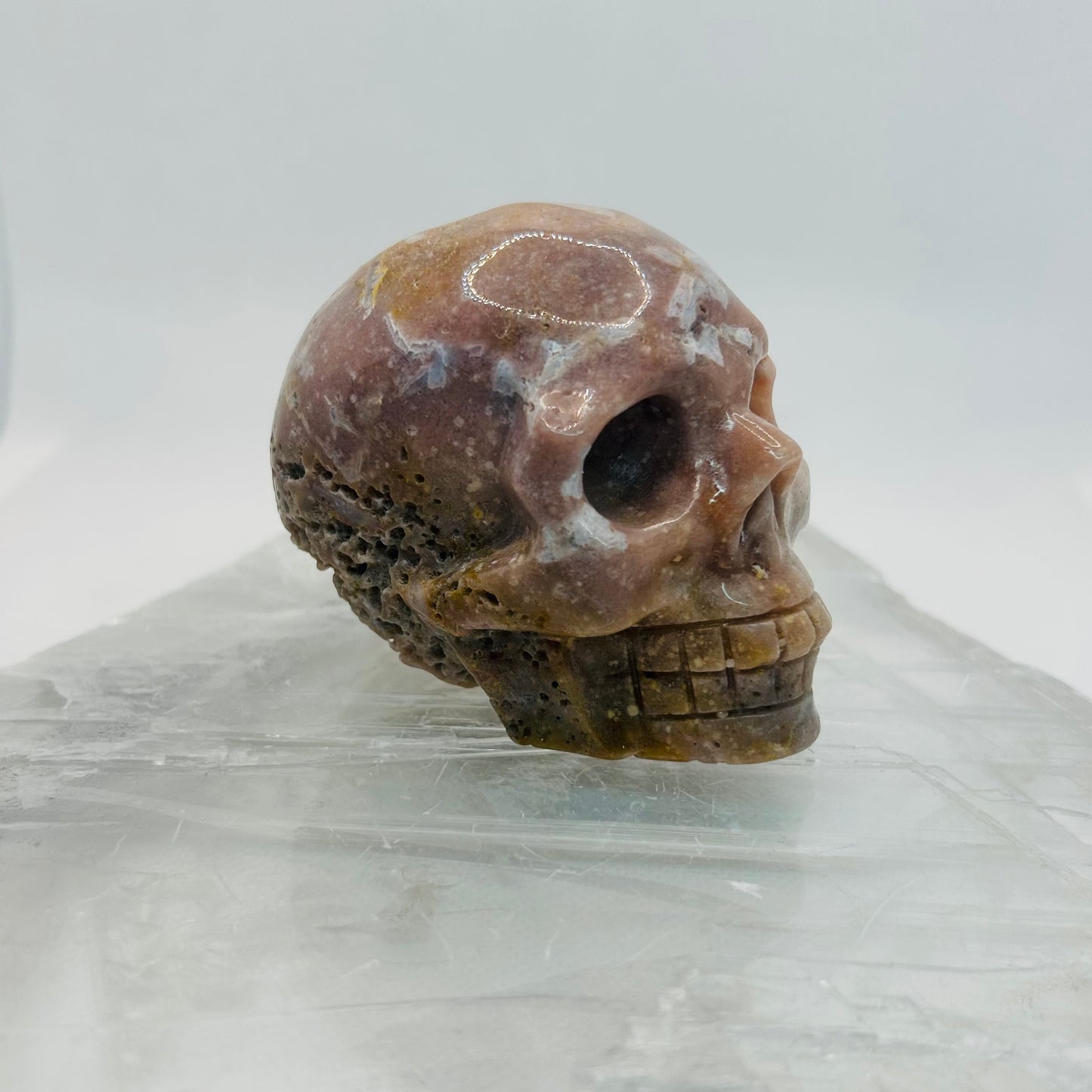 Pink Amethyst Crystal Skull