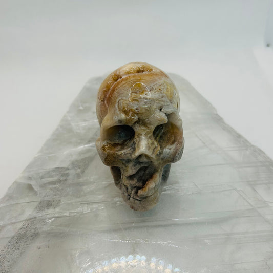 Pink Amethyst Crystal Skull 11cm