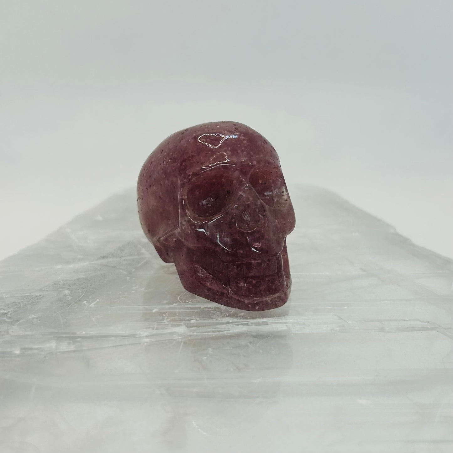 Strawberry Quartz Crystal Skull - 5cm