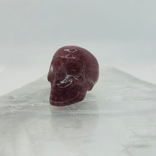 Strawberry Quartz Crystal Skull - 5cm