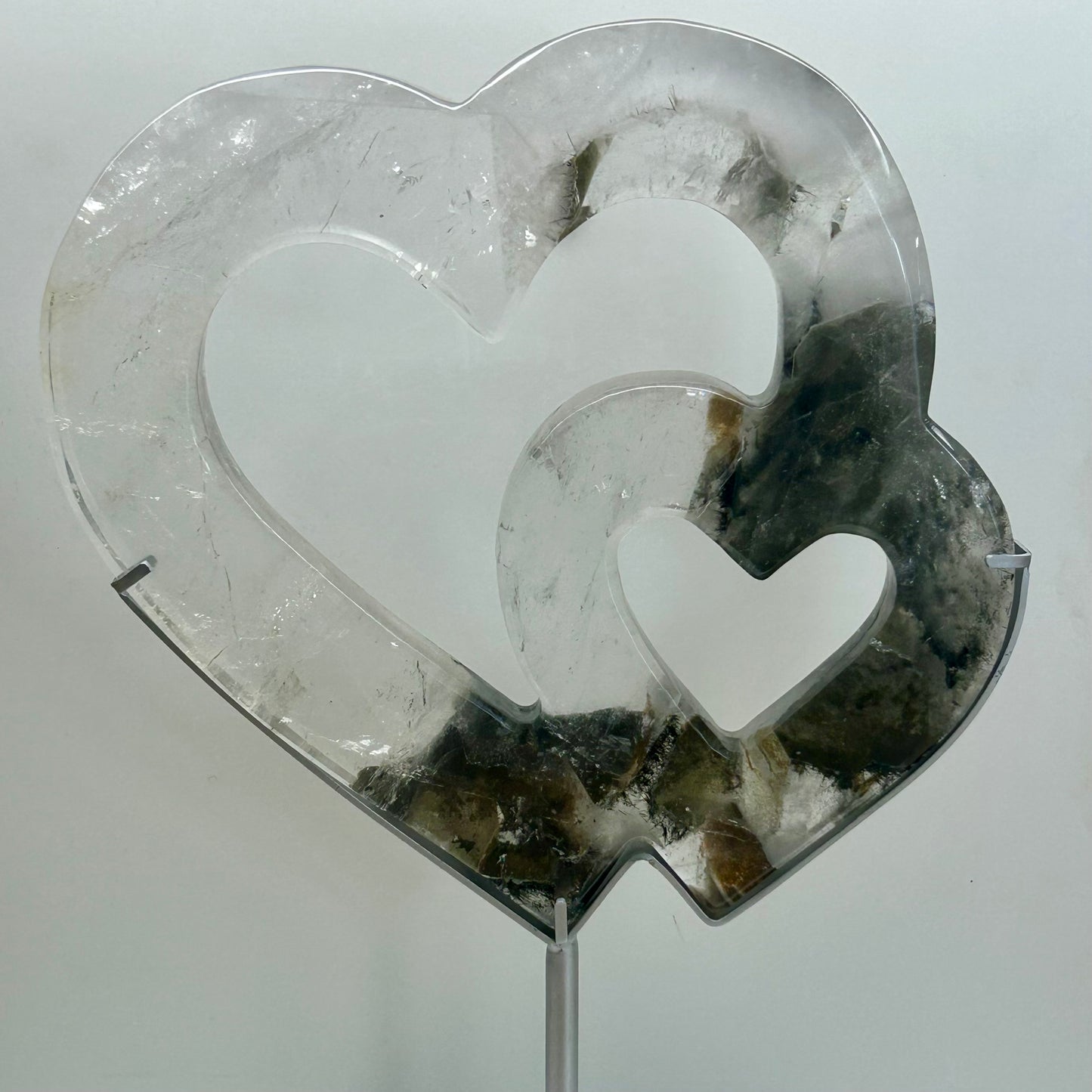 Garden Quartz & Ritual Hearts On Stand