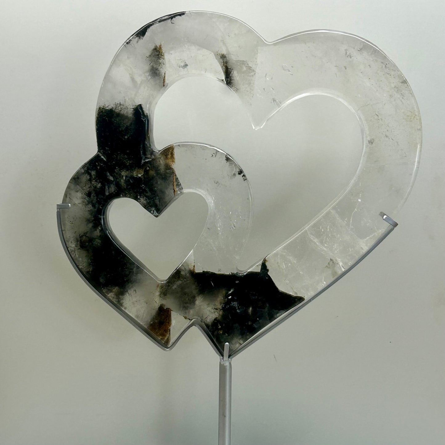 Garden Quartz & Ritual Hearts On Stand