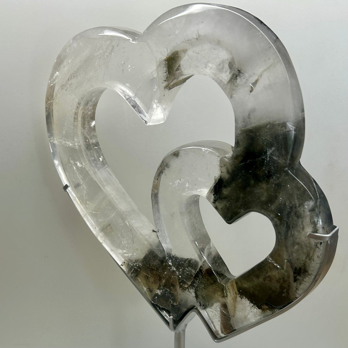 Garden Quartz & Ritual Hearts On Stand