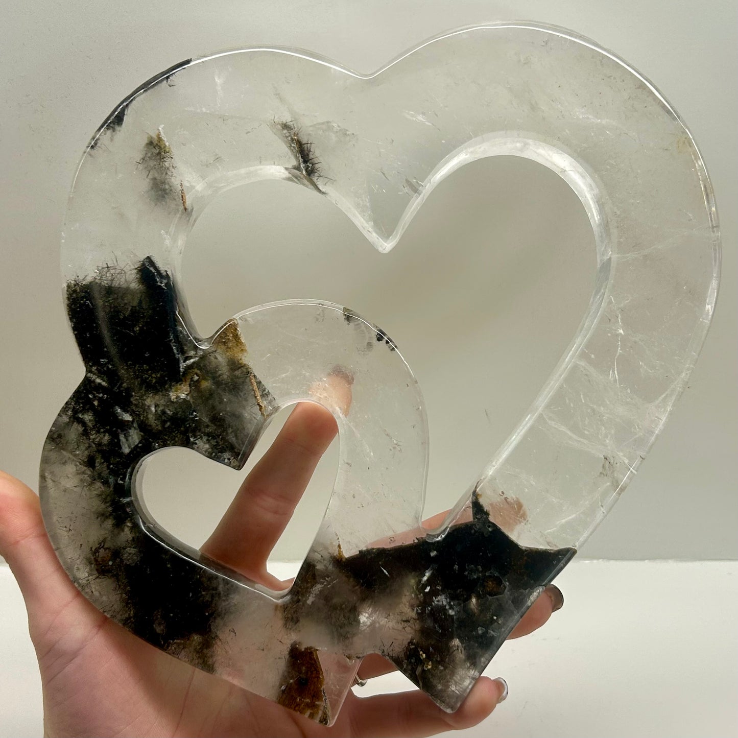 Garden Quartz & Ritual Hearts On Stand