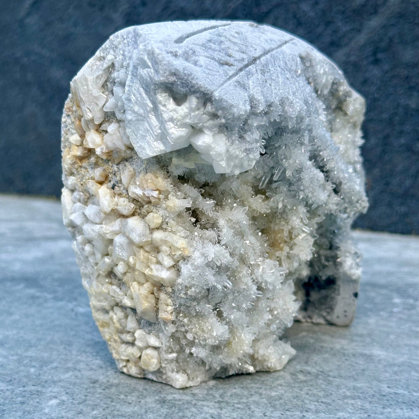 Sugar Quartz Skull Carving
